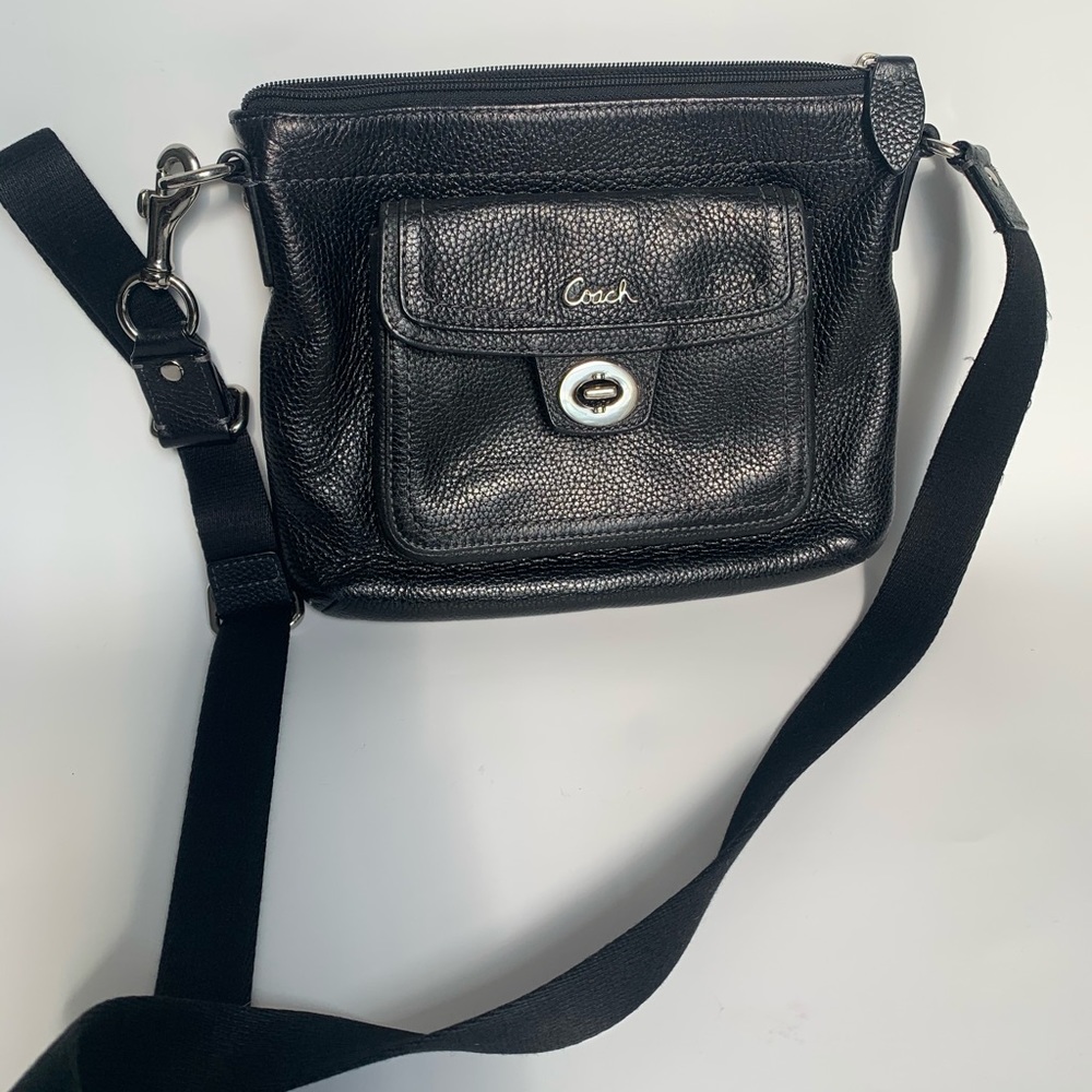 VINTAGE BLACK COACH PURSE CROSSBODY